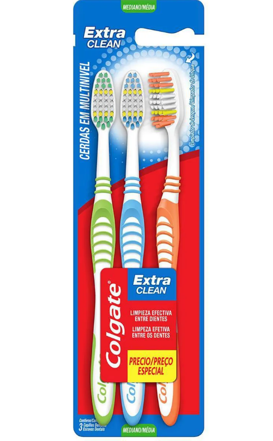 ESCOVA DENT COLG EXTRA CLEAN MÉDIA 