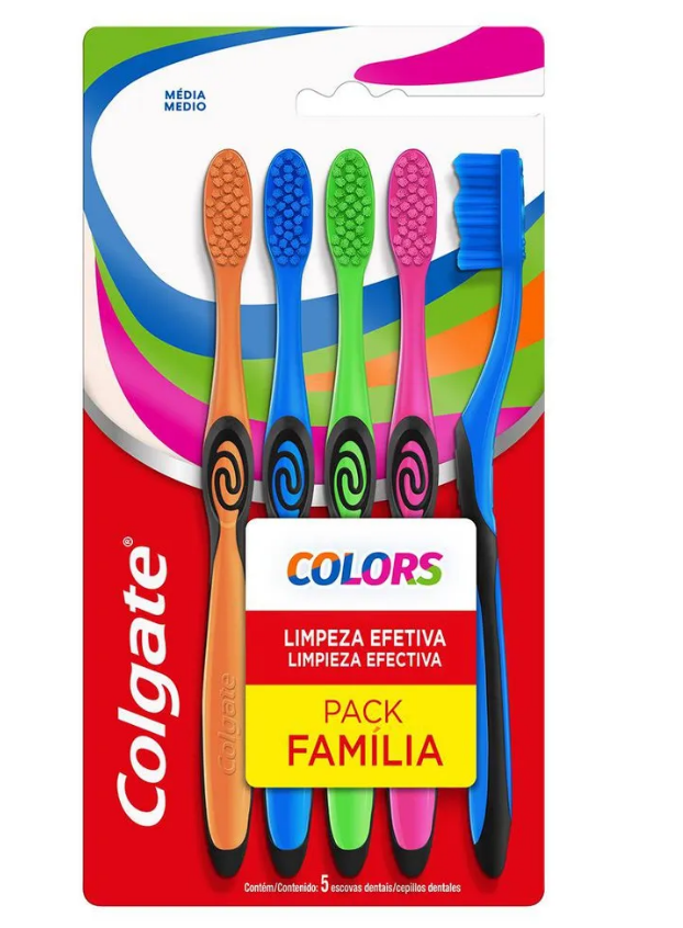 ESCOVA DENTAL COLGATE COLORS 5X1