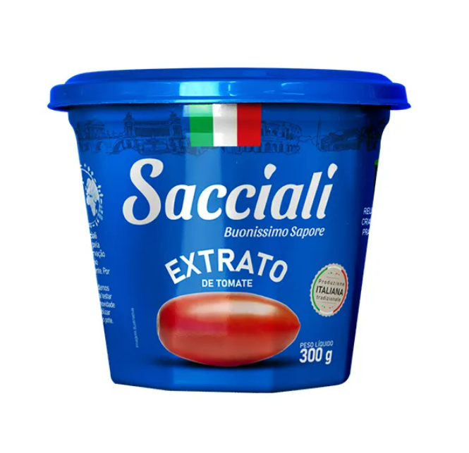 EXTRATO DE TOMATE CEBOLA E ALHO SACCIALI 300G