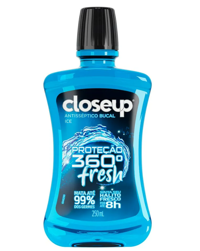 ENXAGUANTE BUCAL CLOSE UP PROTECAO 360 FRESH 250ML