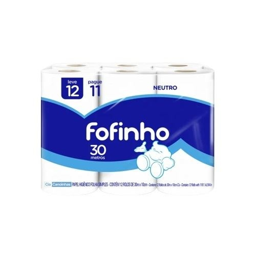PAPEL HIGIÊNICO FOFINHO NEUTRO 30M