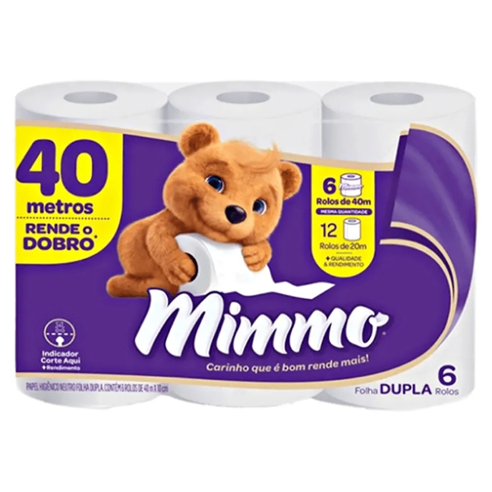 PAPEL HIGIÊNICO MIMMO NEUTRO 40M