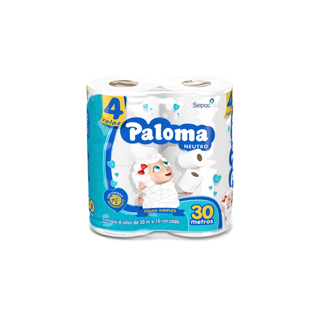 PAPEL HIGIÊNICO PALOMA NEUTRO 30M
