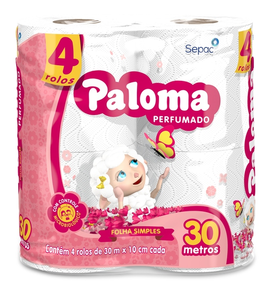 PAPEL HIGIÊNICO PALOMA PERFUMADO 30M