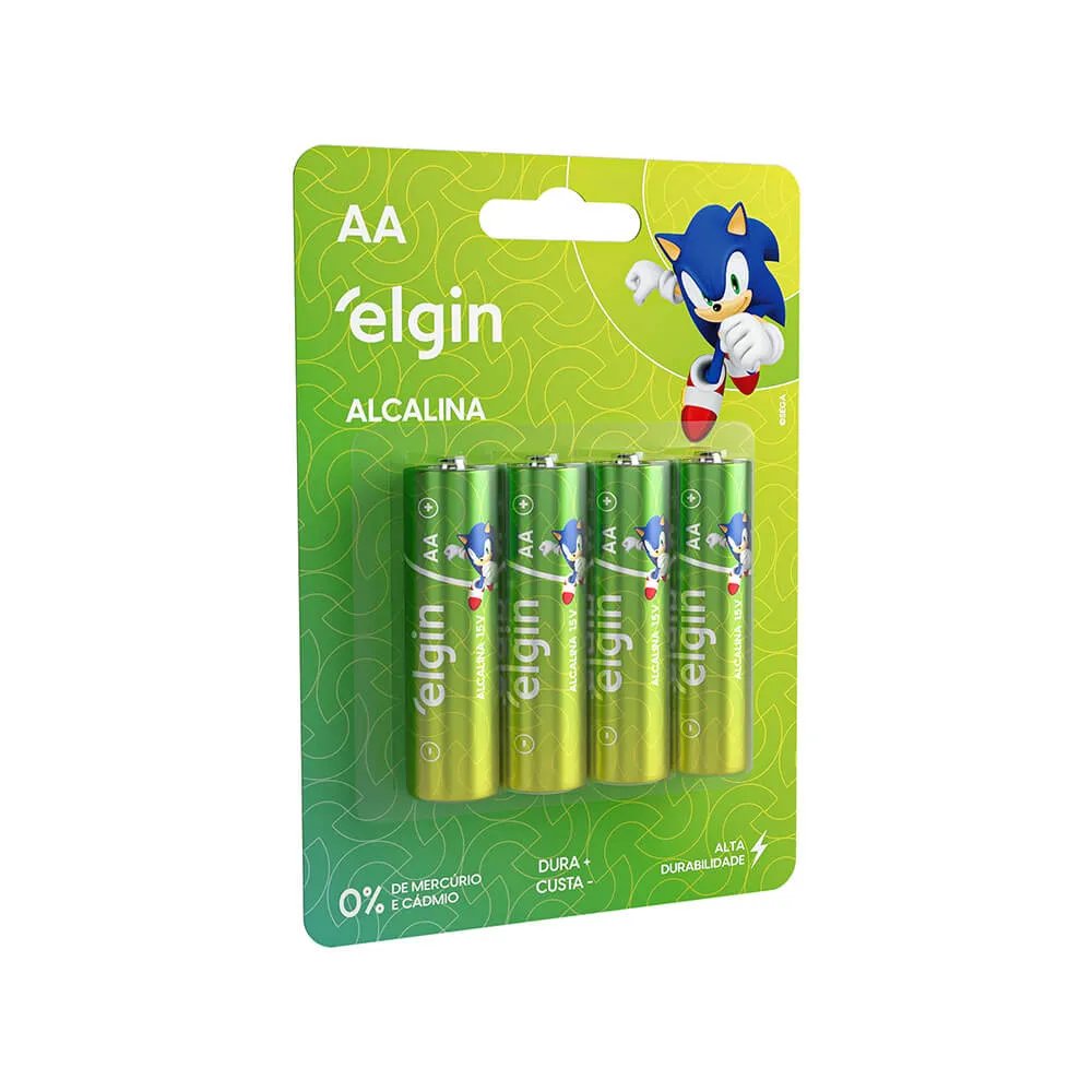 Pilha Alcalina AA ELGIN