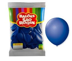 BALÃO LISO T.6,5 AZUL 50UN