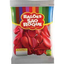 BALÃO LISO T.6,5 VERMELHO 50UN