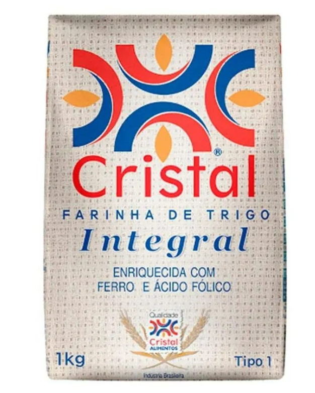 FARINHA DE TRIGO INTEGRAL CRISTAL 1KG