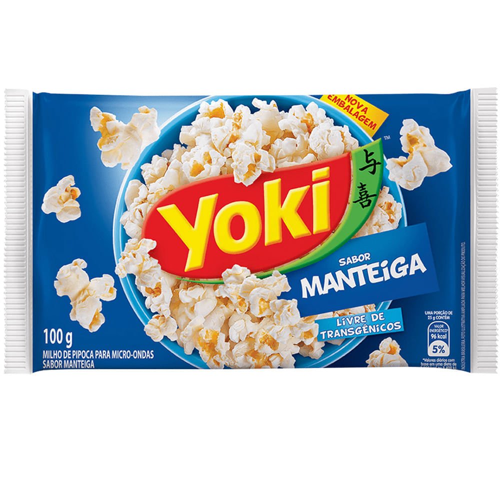 Pipoca micro Manteiga de Cinema YOKI 100G