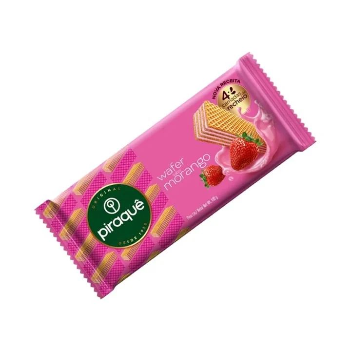 Wafer Morango PIRAQUÊ 100G