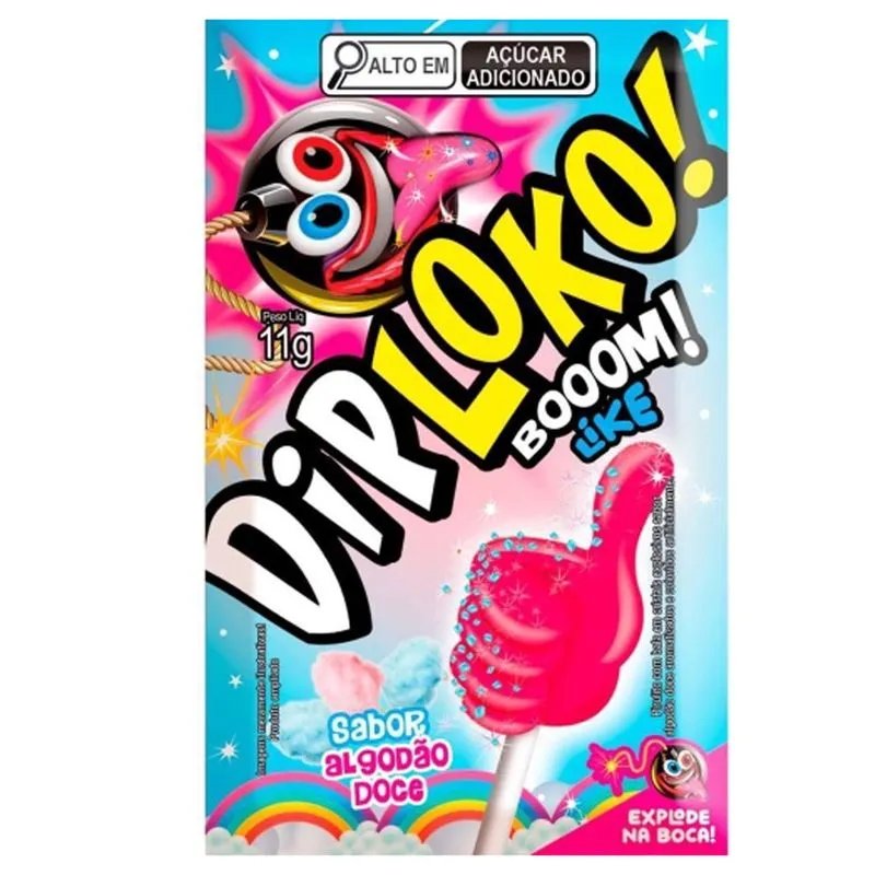 Pirulito DIP LOKO Algodão Doce 11G