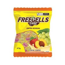 BALAS FREEGELLS CHOCOLATE BRANCO SORTIDAS 475G