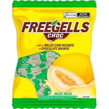 BALAS FREEGELLS MELÃO/CHOCOLATE BRANCO 475G