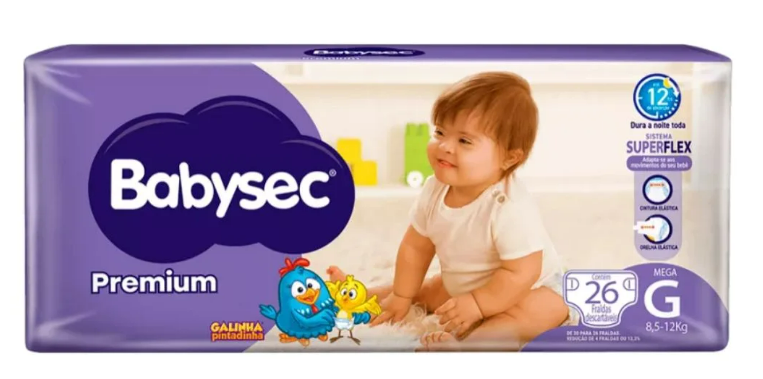 FRALDA BABYSEC SHORTINHO MEGA G 24UN