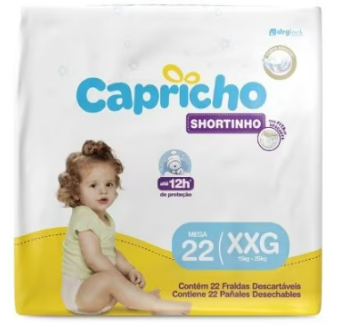 FRALDA CAPRICHO SHORTINHO MEGA XXG 22UN