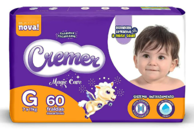 FRALDA CREMER HIPER MAGIC CARE G 60UN