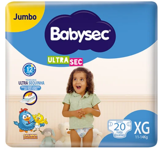 FRALDA GALINHA PINTADINHA JUMBO XG 20UN