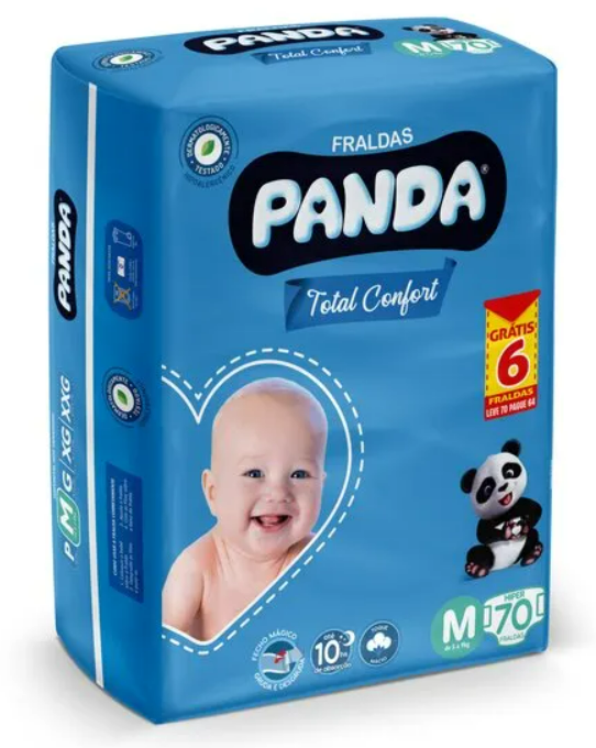 FRALDA PANDA HIPER M 70UN