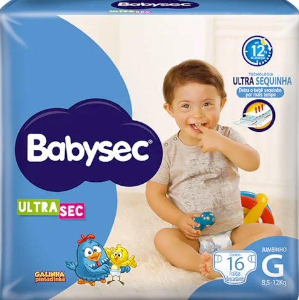 FRALDA BABYSEC GALINHA PINT JUMBINHO G 16UN