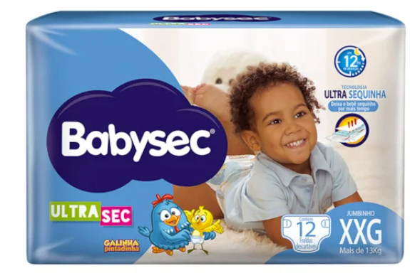 FRD BABYSEC GALINHA PINT JUMBINHO XXG 12UN