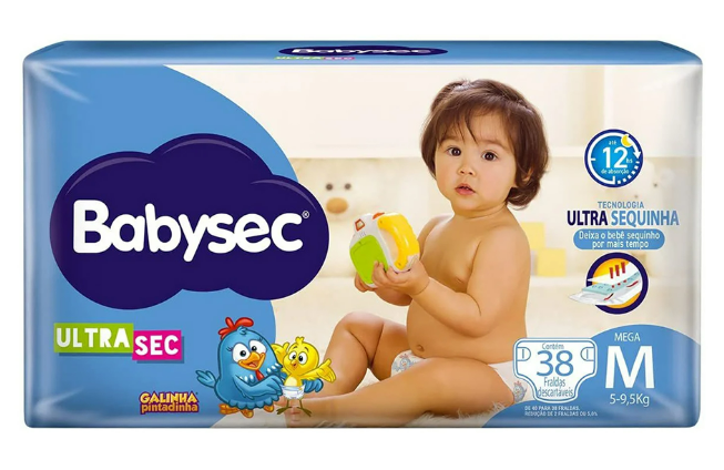 FRALDA BABYSEC GALINHA PINT MEGA M 38UN