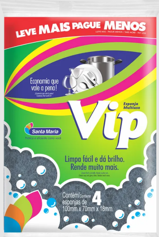 ESPONJA VIP MULTIUSO LV4PG3