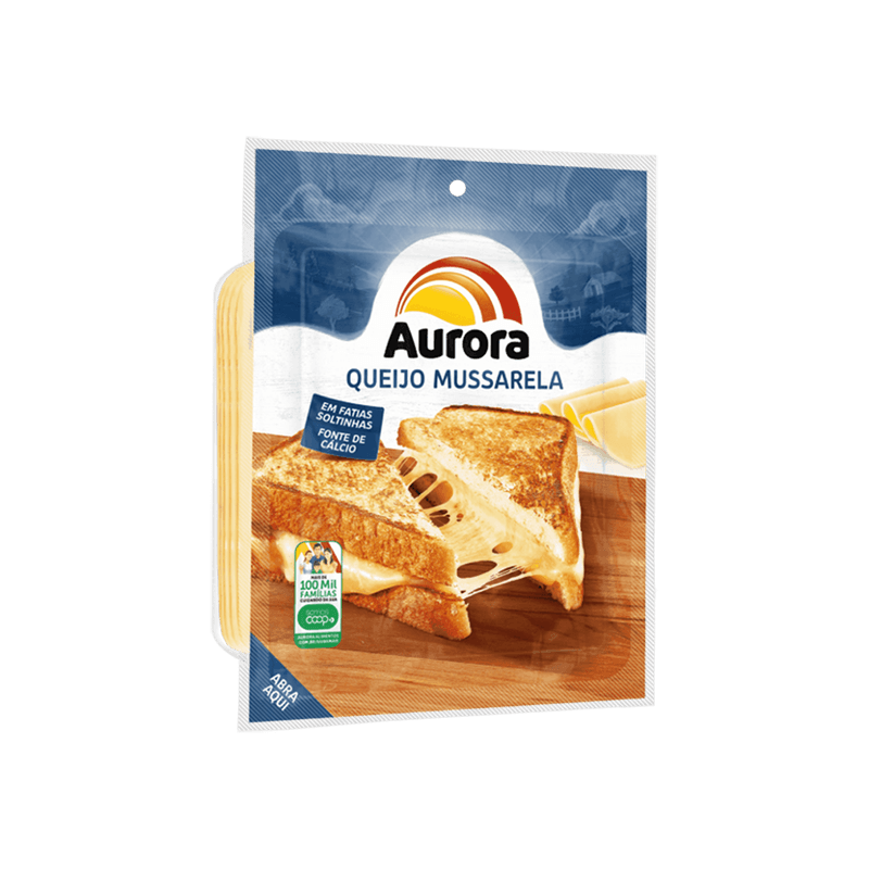 Queijo mussarela fatiado AURORA 150G