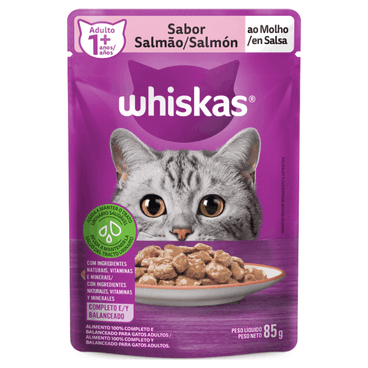 Ração úmida WHISKAS Salmão 85G