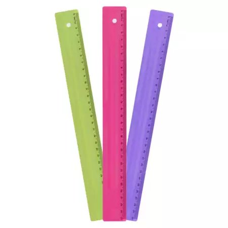 REGUA ESCOLAR DELLO 30CM FLEXIVEL