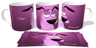 CANECA LOUCA 280ML DECORADO CORAGEM