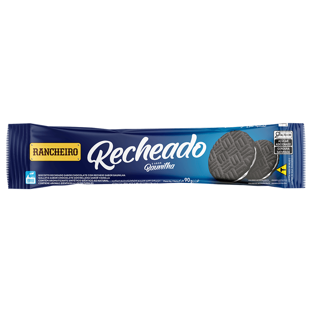 Rosquinha recheada de baunilha RANCHEIRO 90G