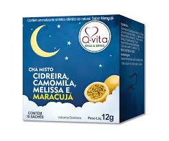 CHÁ DE CAMOMILA/MELISSA/MARACUJÁ QVITA 10G