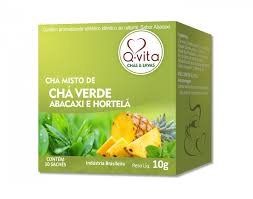 CHÁ VERDE ABACAXI C/HORTELA QVITA 10G