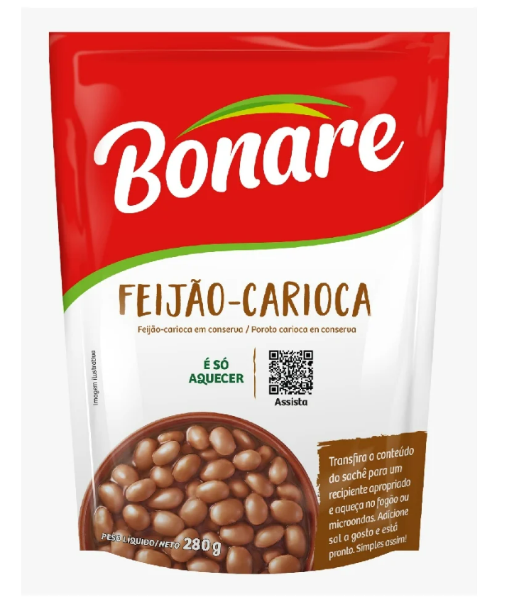 FEIJAO CARIOCA PRONTO BONARE SACHET 280G