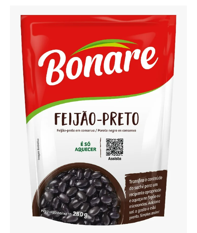 FEIJAO PRETO PRONTO BONARE SACHET 280G