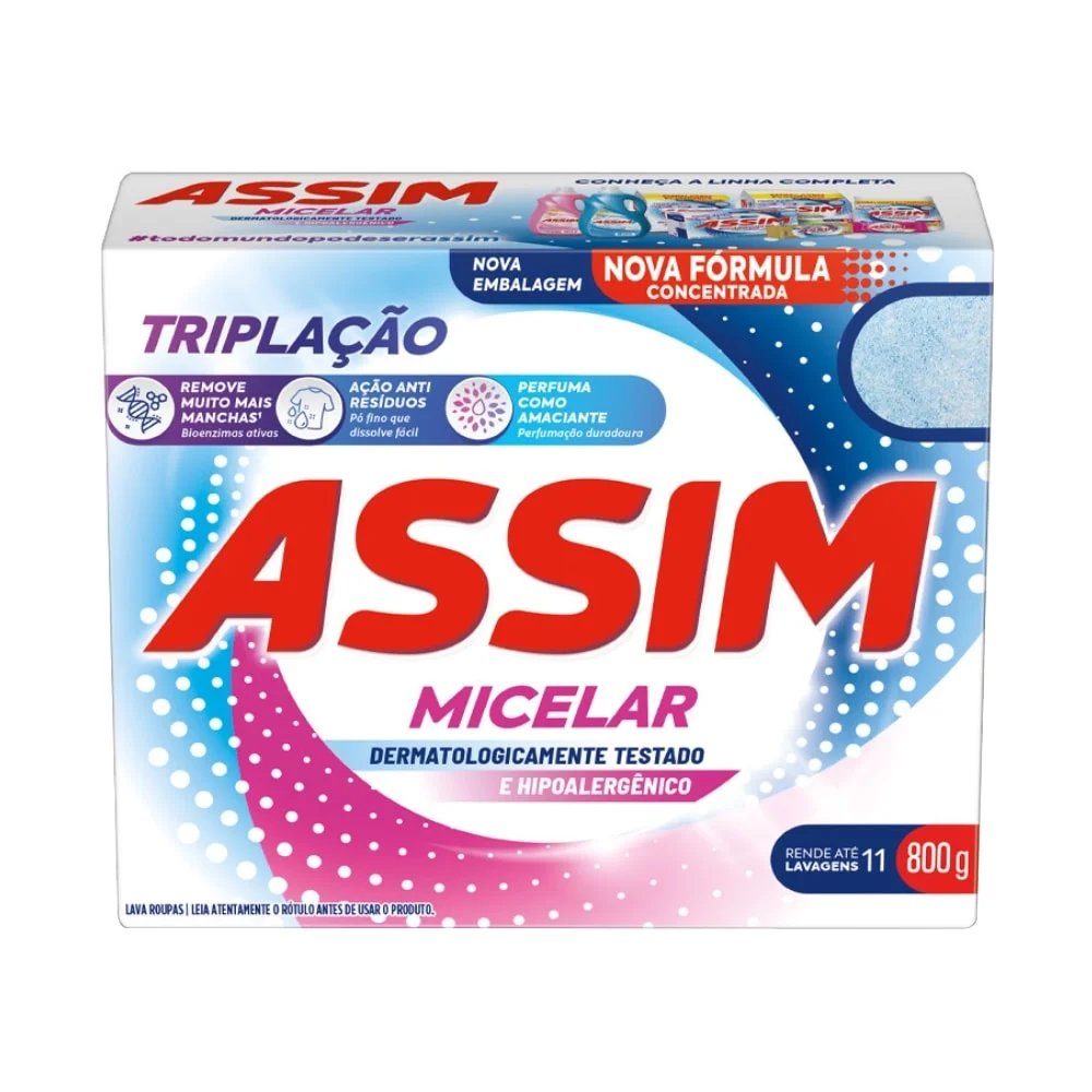 Sabão em pó ASSIM Micelar 800G
