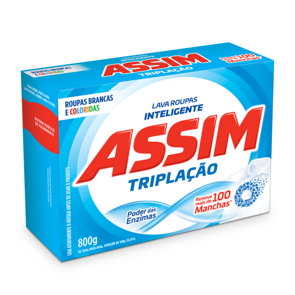 Sabão em pó ASSIM Triplação 800G