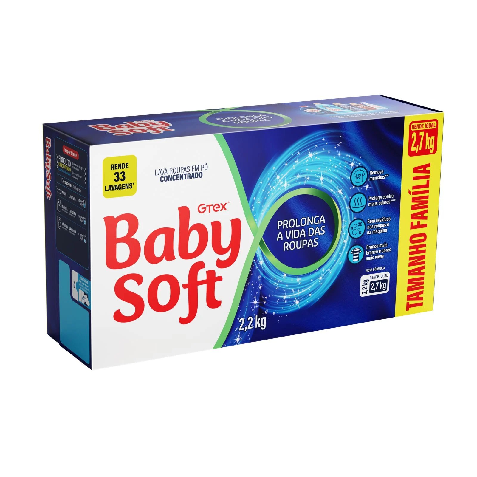 Sabão em pó BABY SOFT 2,2KG