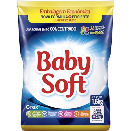 Sabão em pó BABY SOFT 1,6KG