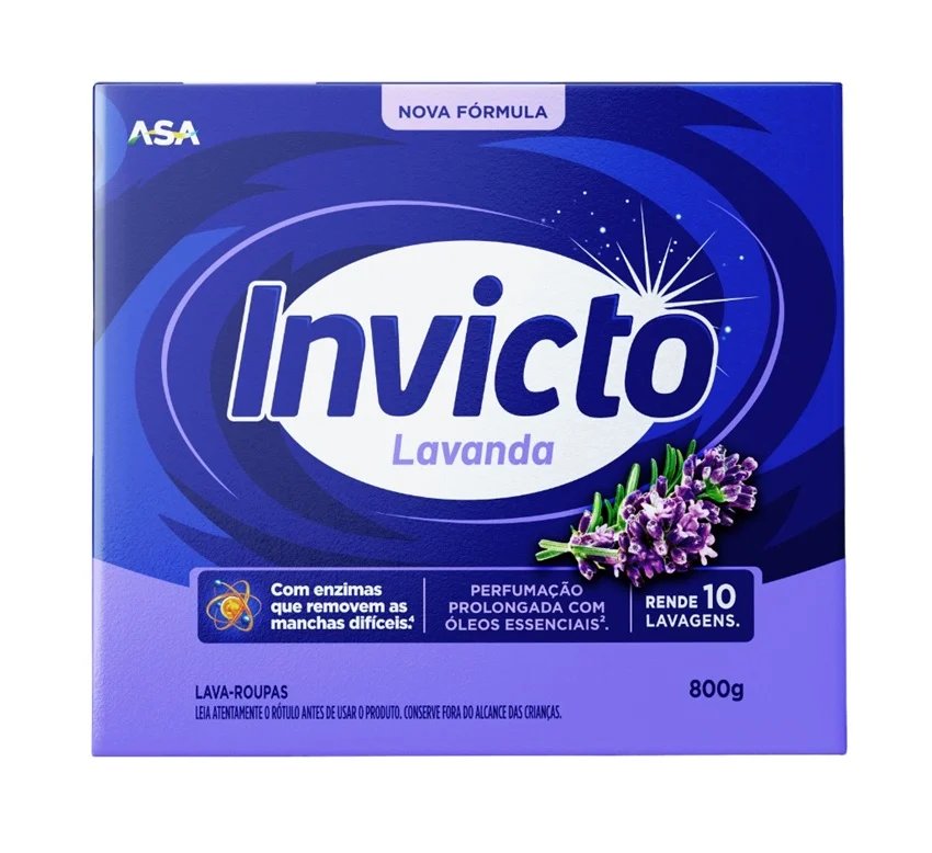 Sabão em pó INVICTO Lavanda 800G