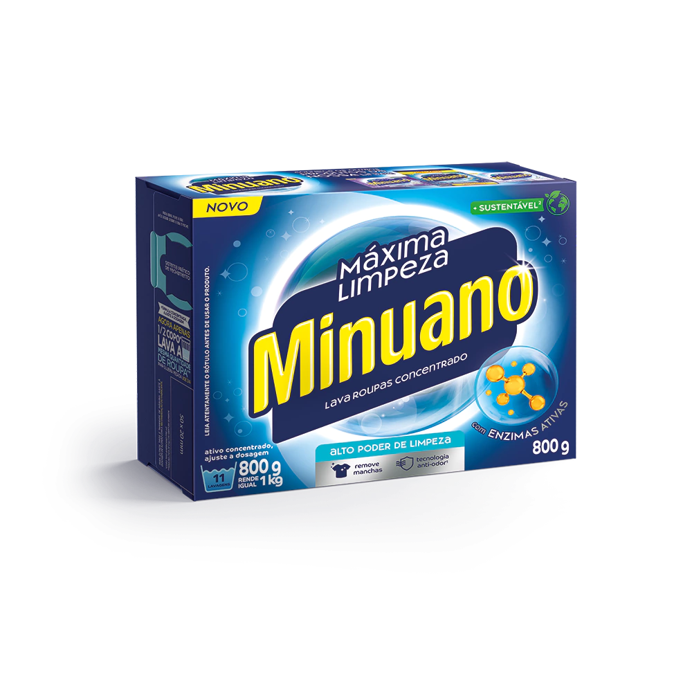 Sabão em pó MINUANO Máxima Limpeza 800G