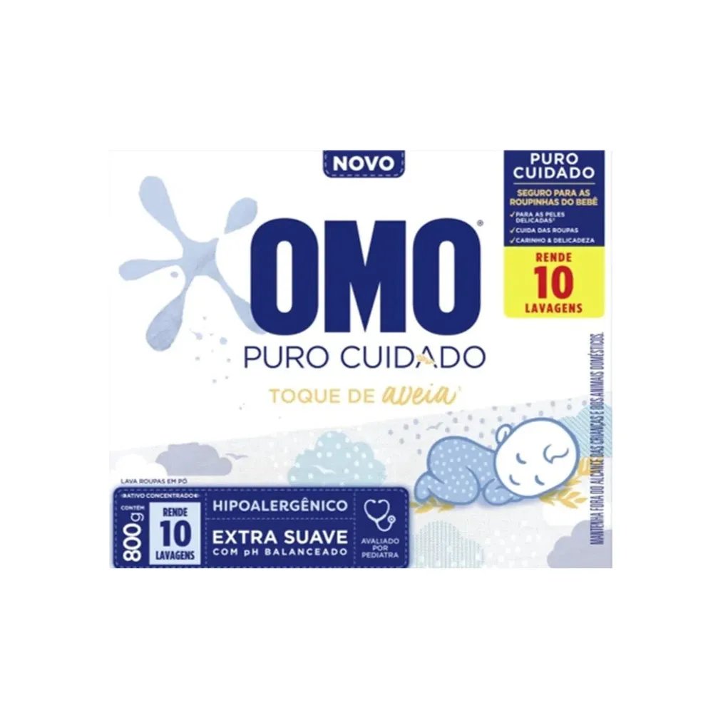 Sabão em pó OMO Puro Cuidado 800G