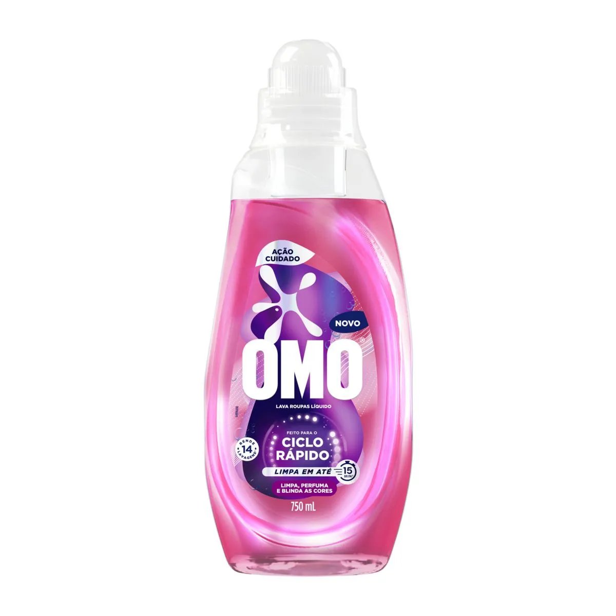 Sabão líquido OMO Ação Cuidado 750ML