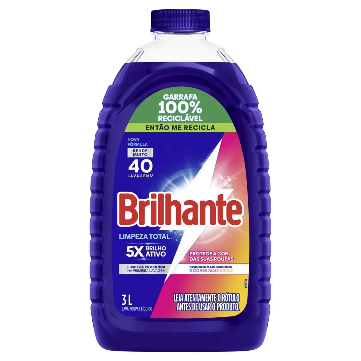 Sabão líquido BRILHANTE Limpeza Total 3L