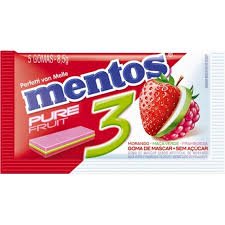 CHICLE MENTOS PURE FRUIT 5UN