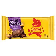 CHOCOLATE GAROTO CAJU PASSAS 80G
