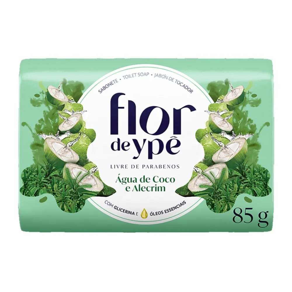 Sabonete FLOR DE YPÊ Água de coco e Alecrim 85G