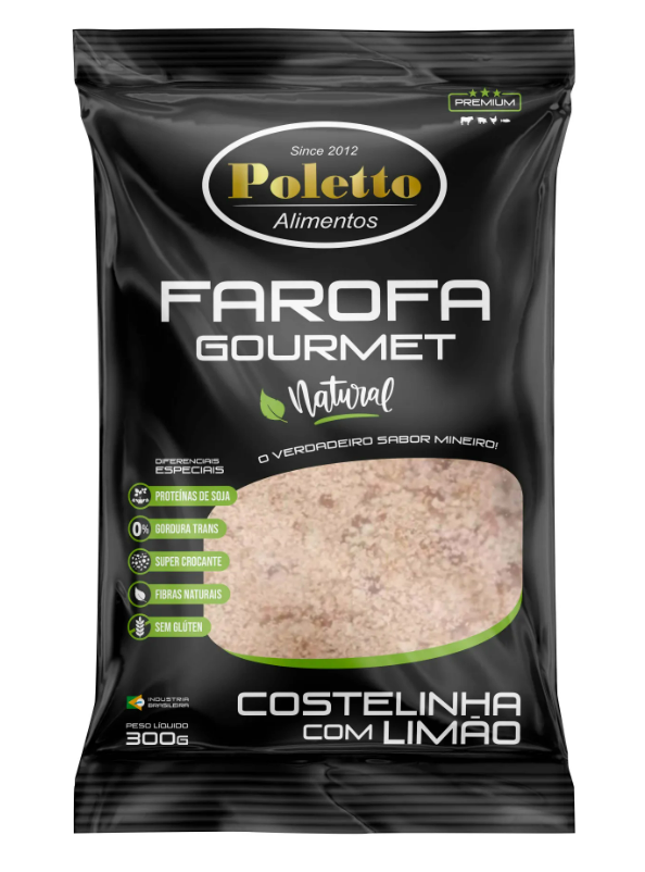 FAROFA COSTELINHA SUINA E LIMAO POLETTO 300G