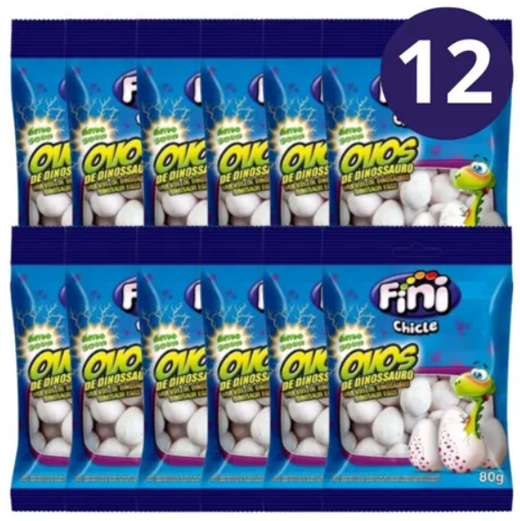 FINI CHICLE OVOS DINOSSAURO 12X80G