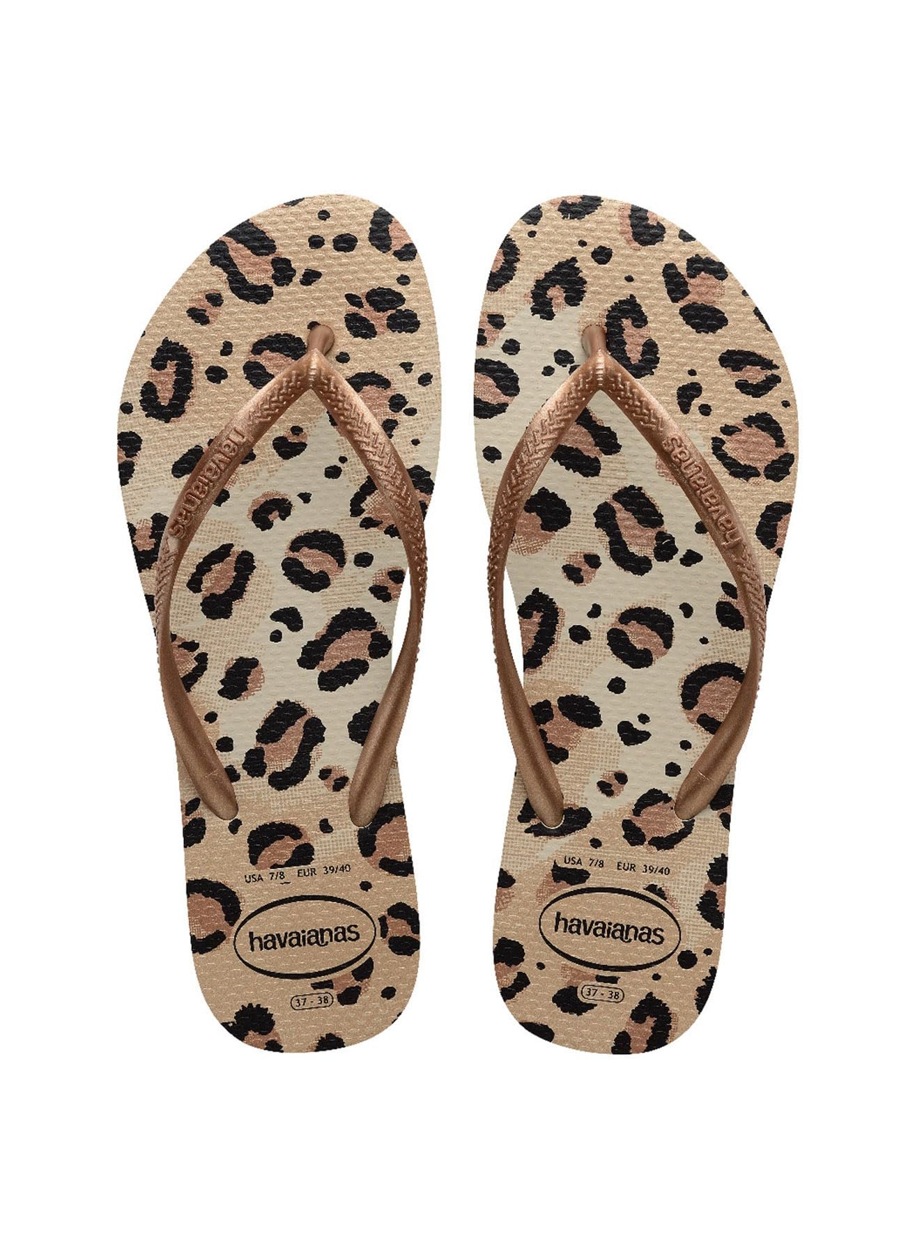 Sandália HAVAIANAS Animals bege palha